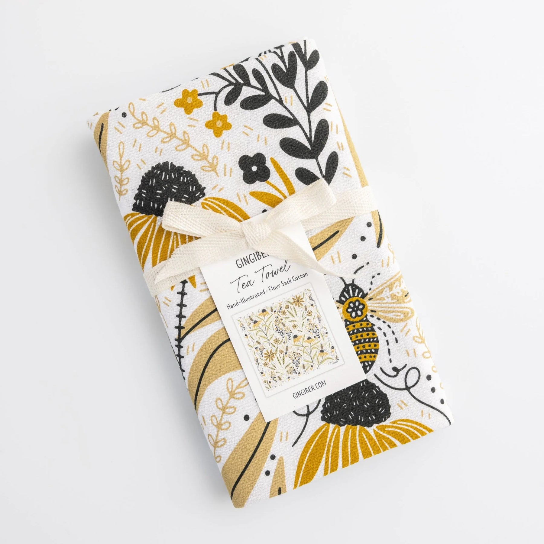 Gingiber Tea Towel Bee Garden