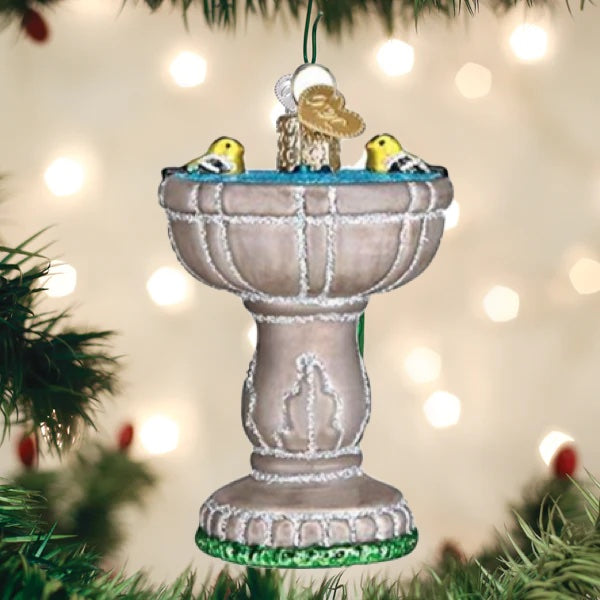 Old World Christmas - Birdbath Ornament