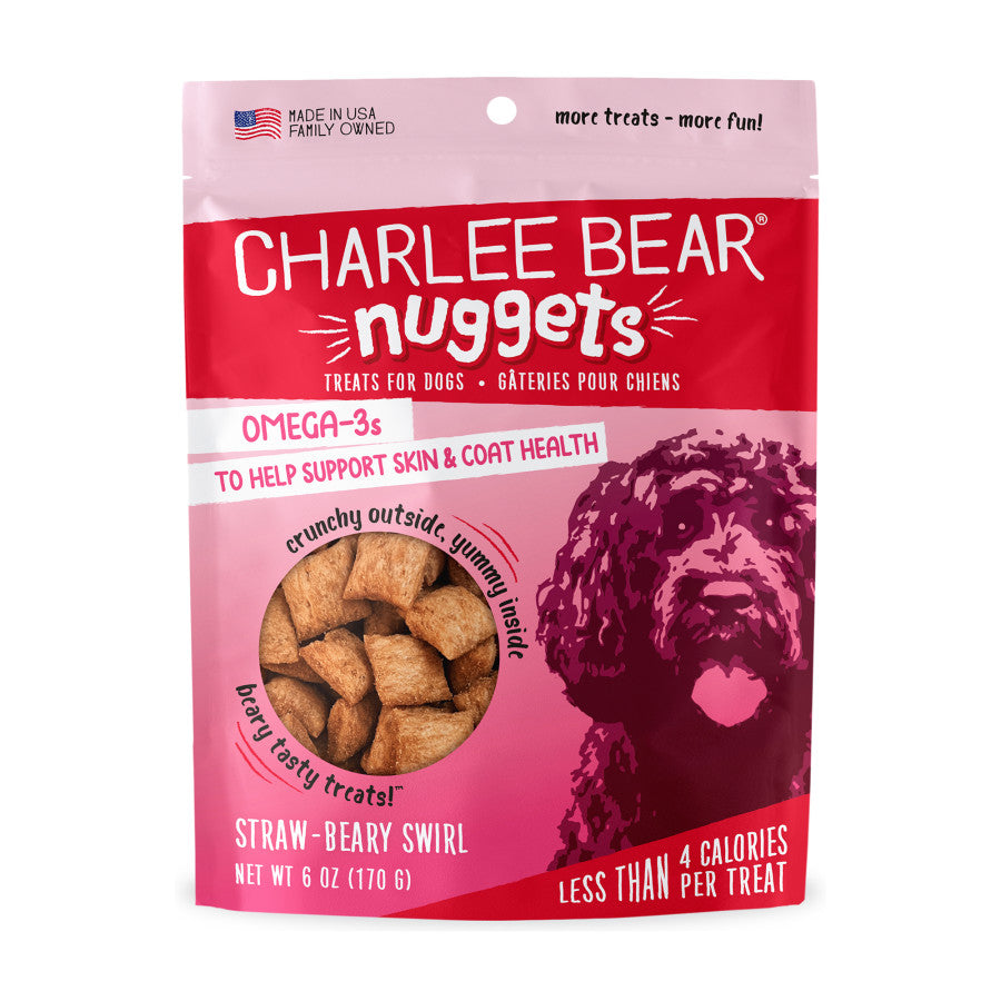 Charlee Bear Nuggets Straw-Beary Swirl Treats For Dogs