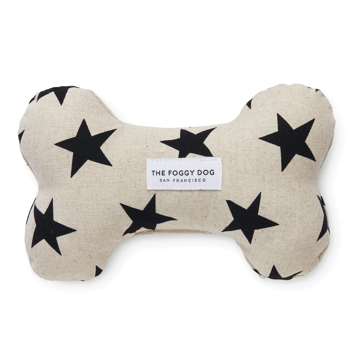 Dog Toy Dog Bone Squeaky Black Stars
