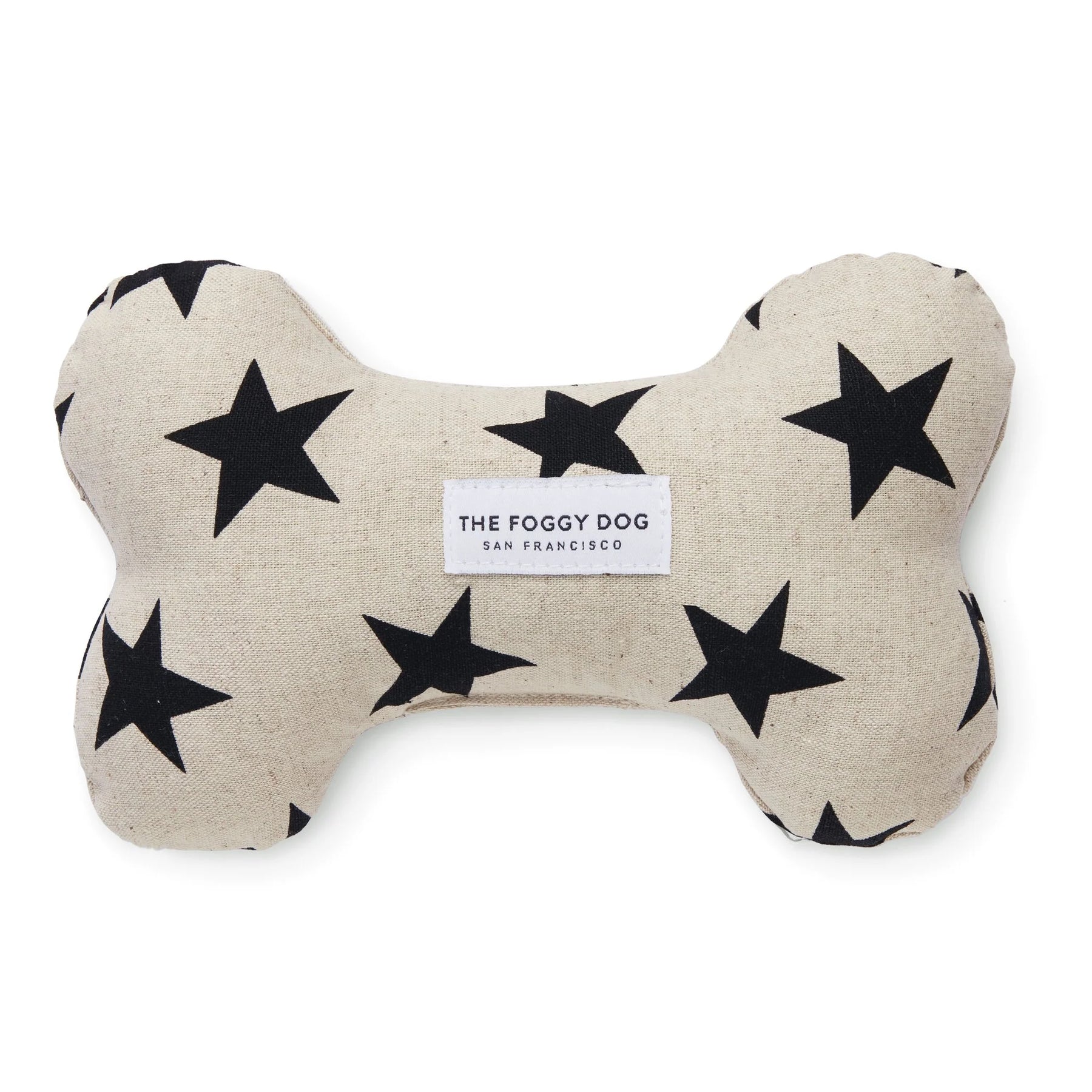 Dog Toy Dog Bone Squeaky Black Stars