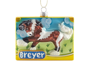 Breyer Blown Glass Ornament 2025 Pinto Vanner Horse