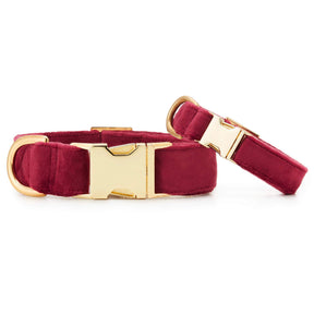 The Foggy Dog - Dog Collar Burgundy Velvet