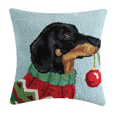 Peking Handicraft - Pillow Holiday Dachshund Hook
