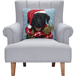 Peking HandiCraft - Pillow Holiday Black Lab Hook