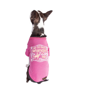 Lexington Pet w/ Wrangler - Dog Tee Long Live Cowboys Pink