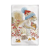 Mary Lake Thompson - Towel Winter Squirrel Flour Sack Towel