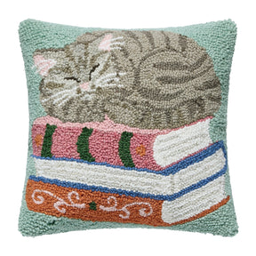 Peking HandiCraft - Pillow Hook Cat On Books
