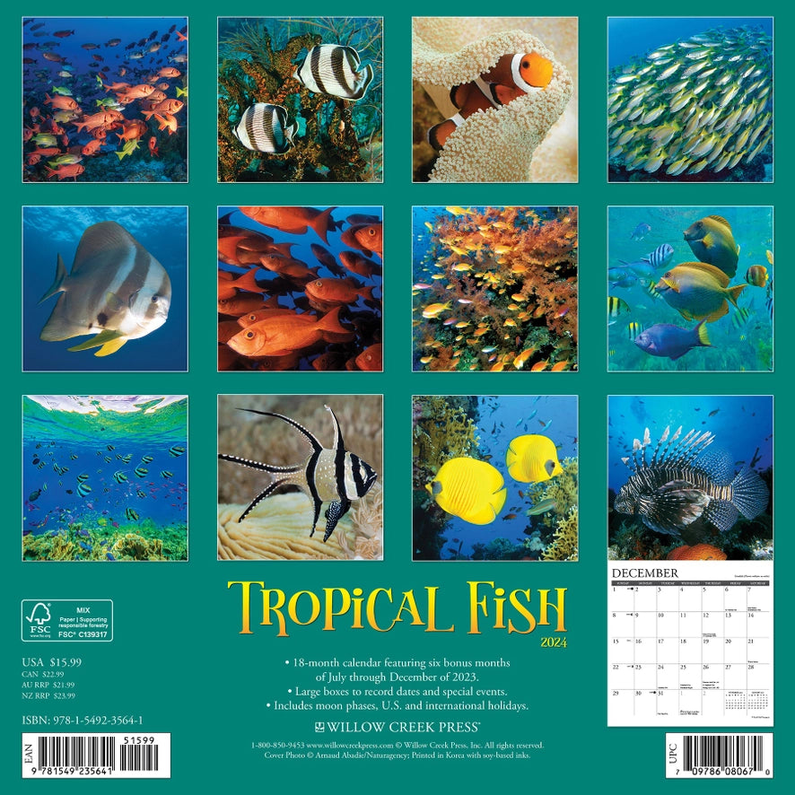 2024 Tropical Fish Calendar