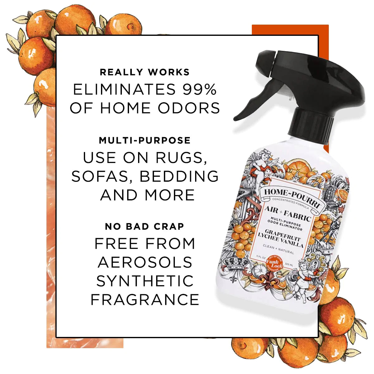 Home - Pourri Odor Eliminator Grapefruit + Lychee Vanilla