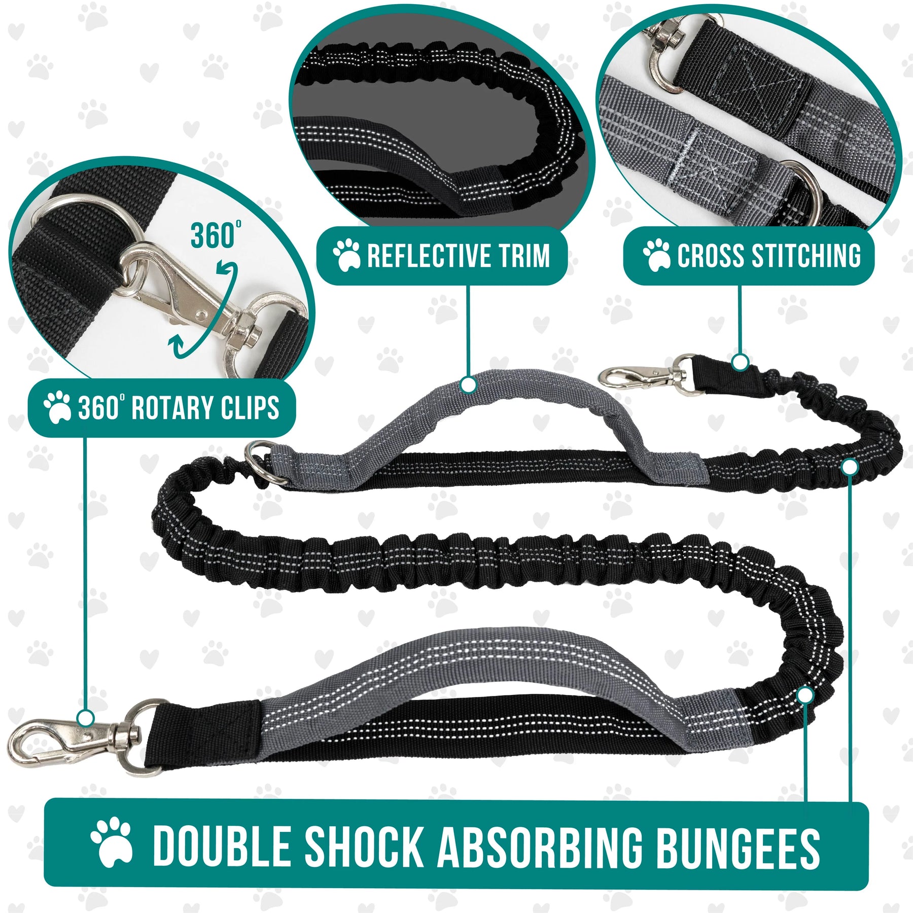 PetAmi - Dog Leash Bag Deluxe Hands Free