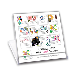 R. Nichols - Floral Desk Calendar 2027 Mini