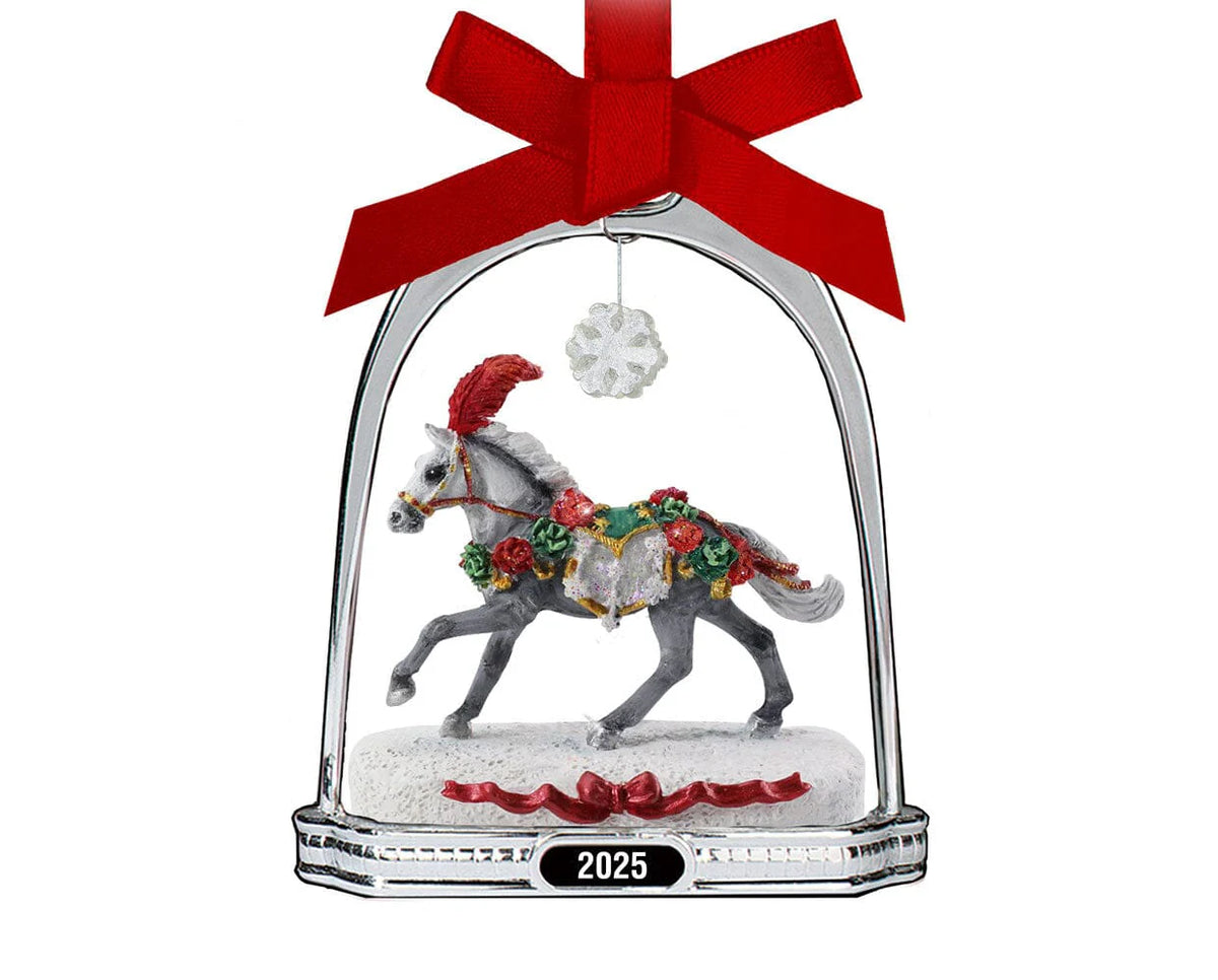 Breyer Stirrup Ornament 2025 Christmas in Bloom