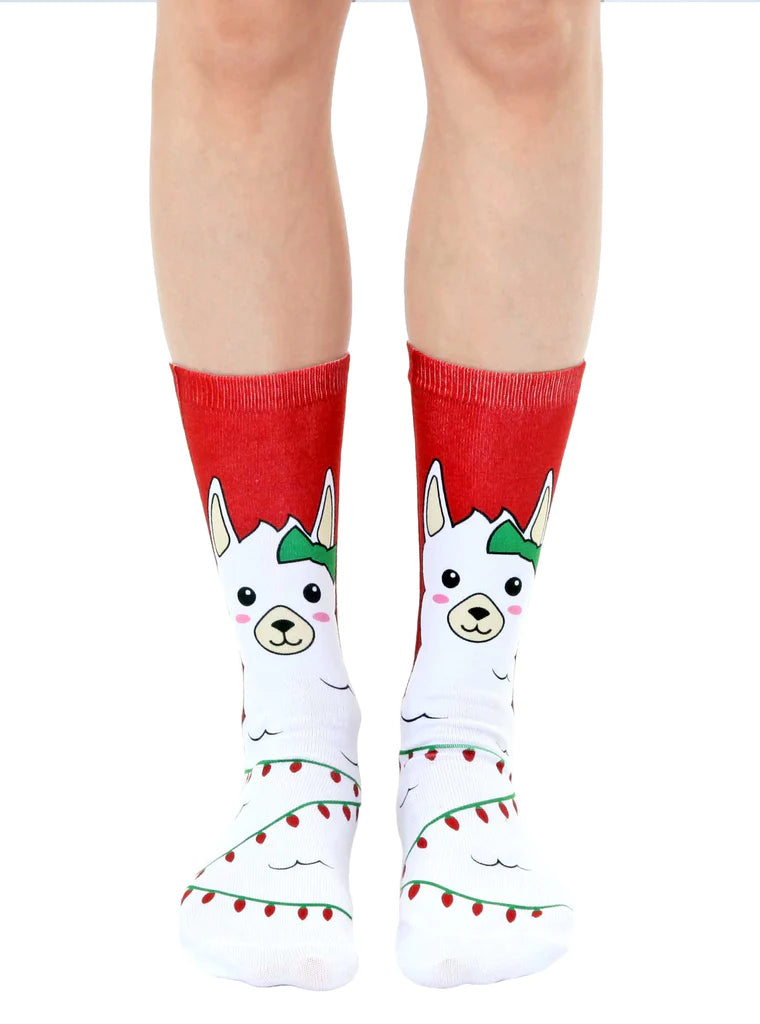 Living Royal - Socks Christmas Lights Llama