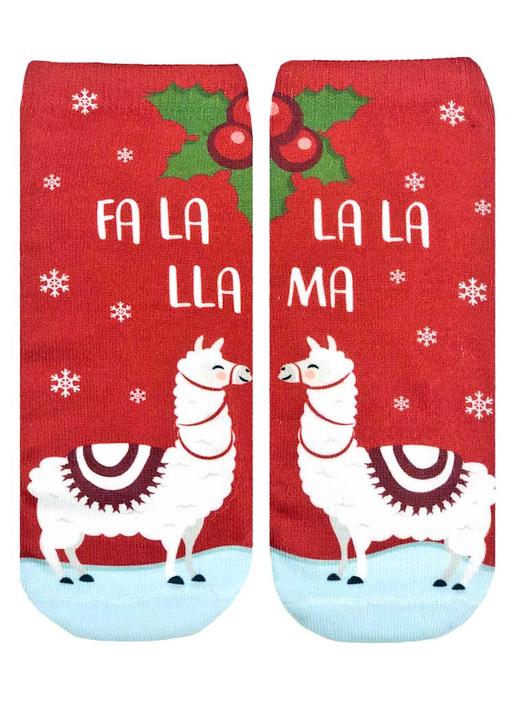Living Royal - Socks Mistletoe Llama Ankle