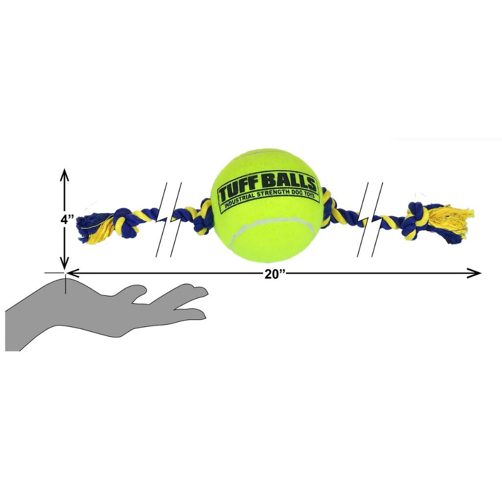 Petsport - Giant Tuff Ball Tug - Knotted 20" Rope With 4" Tuff Ball