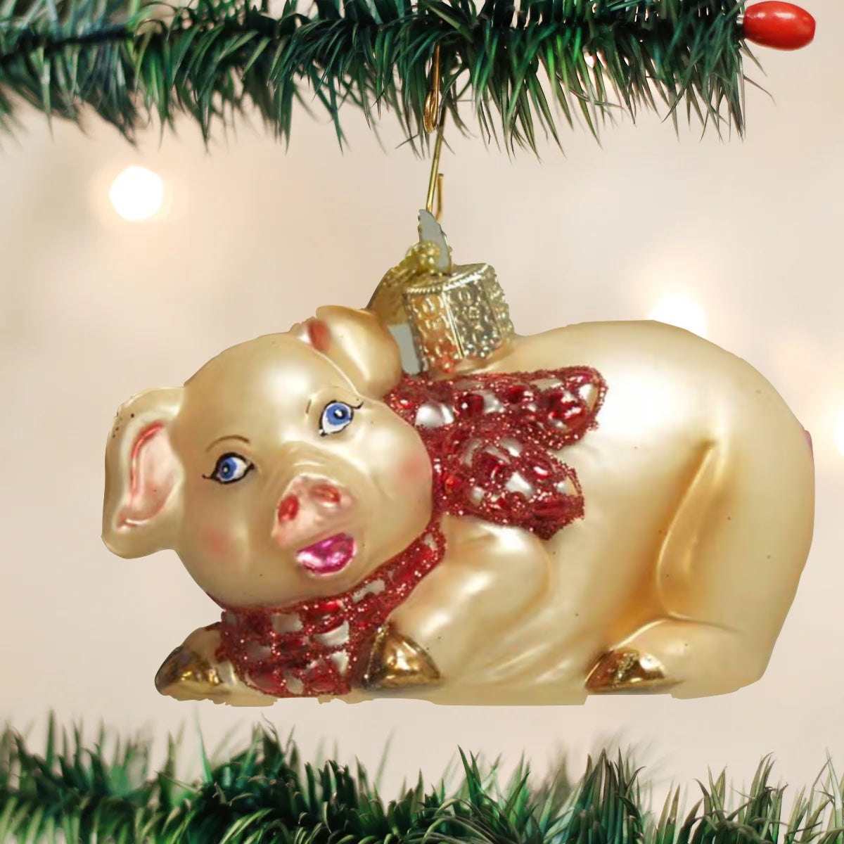 Old World Christmas - Country Pig Ornament