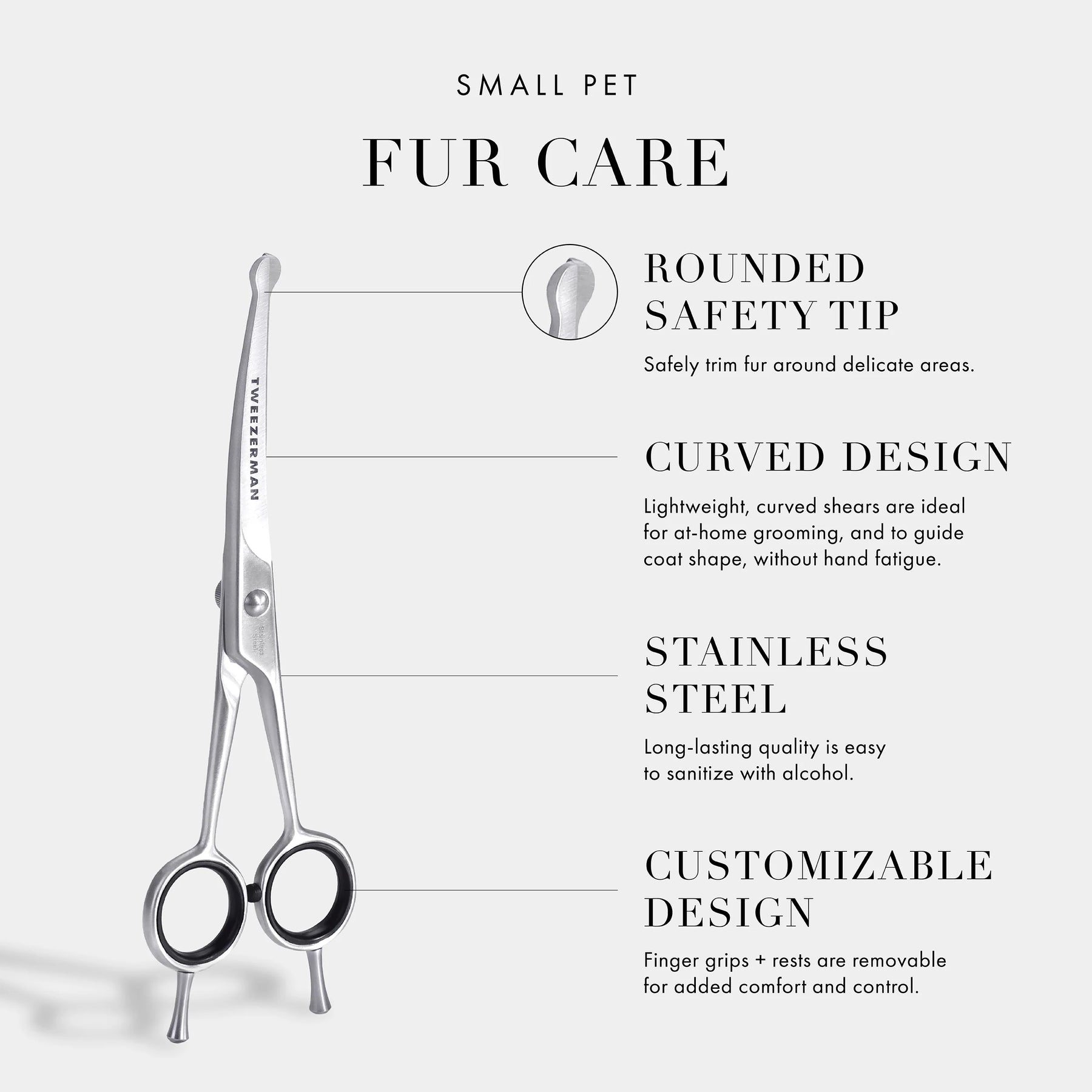 Tweezerman - Grooming Shears Curved 7"