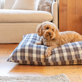 Dog Bed Chestnut Plaid Flannel