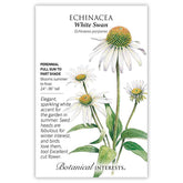 Botanical Interests, Inc. - Echinacea White Swan Seeds - Southern Agriculture 