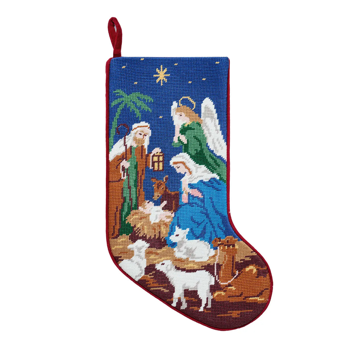 Peking Handicraft - Stocking Nativity Embroidered
