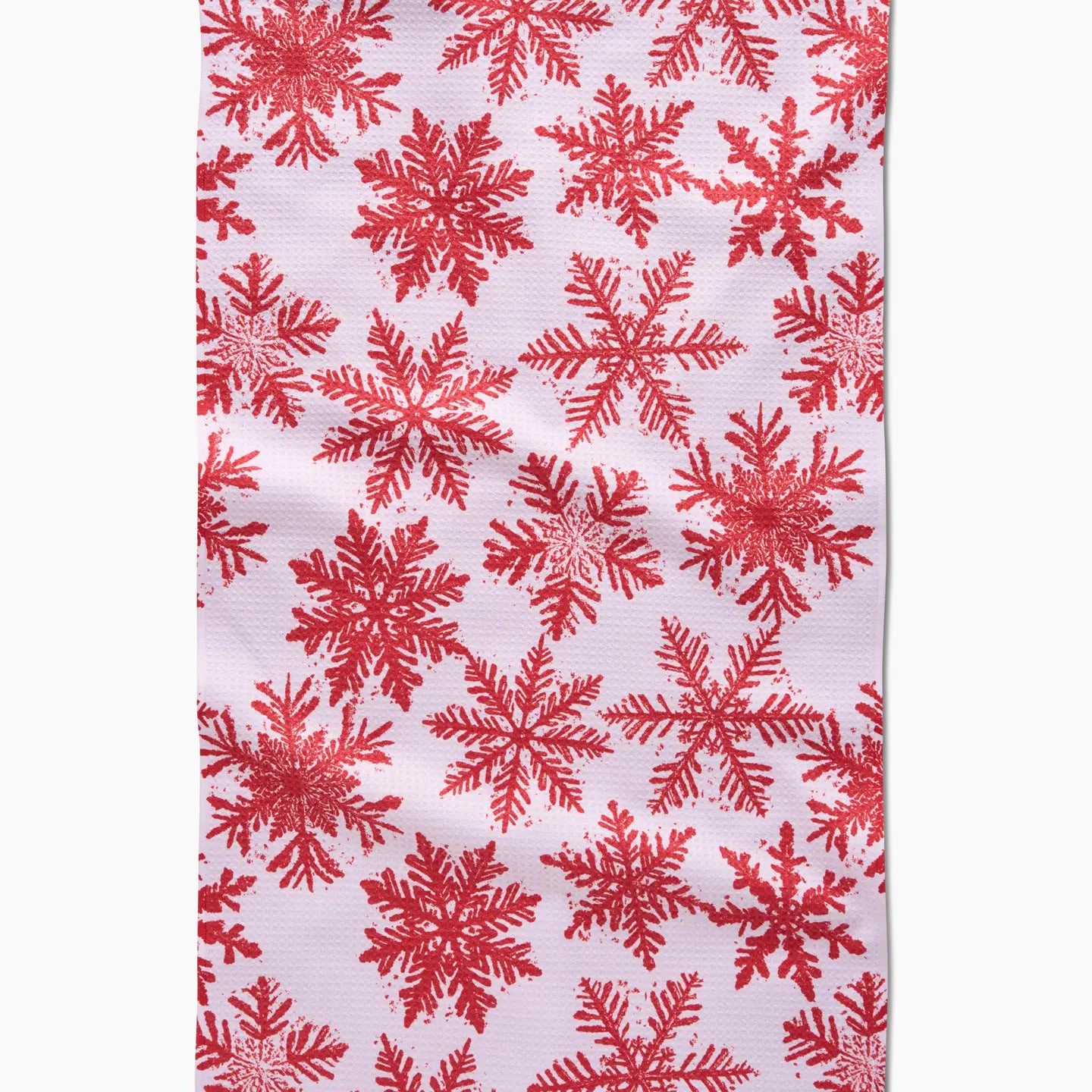 Geometry - Tea Towel Snowy Days Red