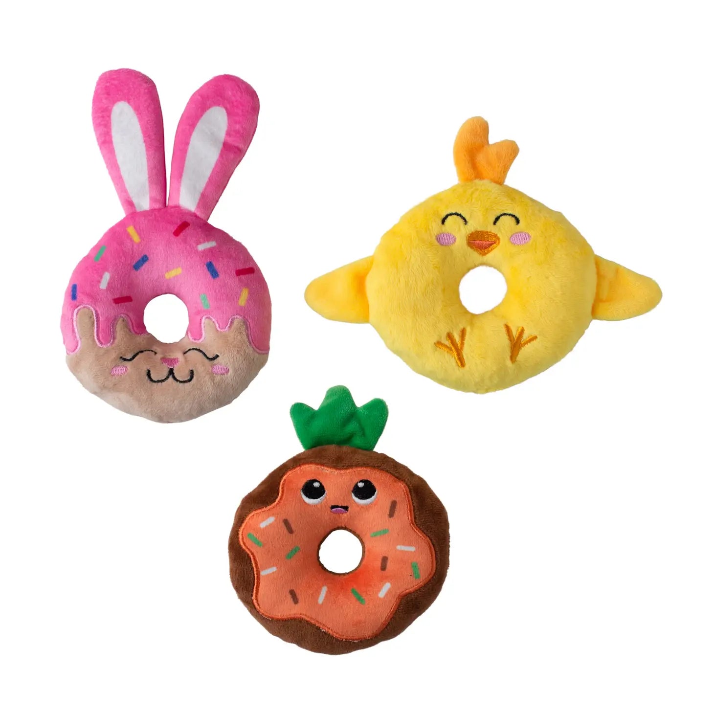 Petshop by Fringe Studio - Dog Toy 3 Pc Set Holey Donuts