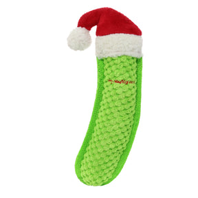 Tuffy Dog Toys - Tuffy Funny Food Pickle Santa