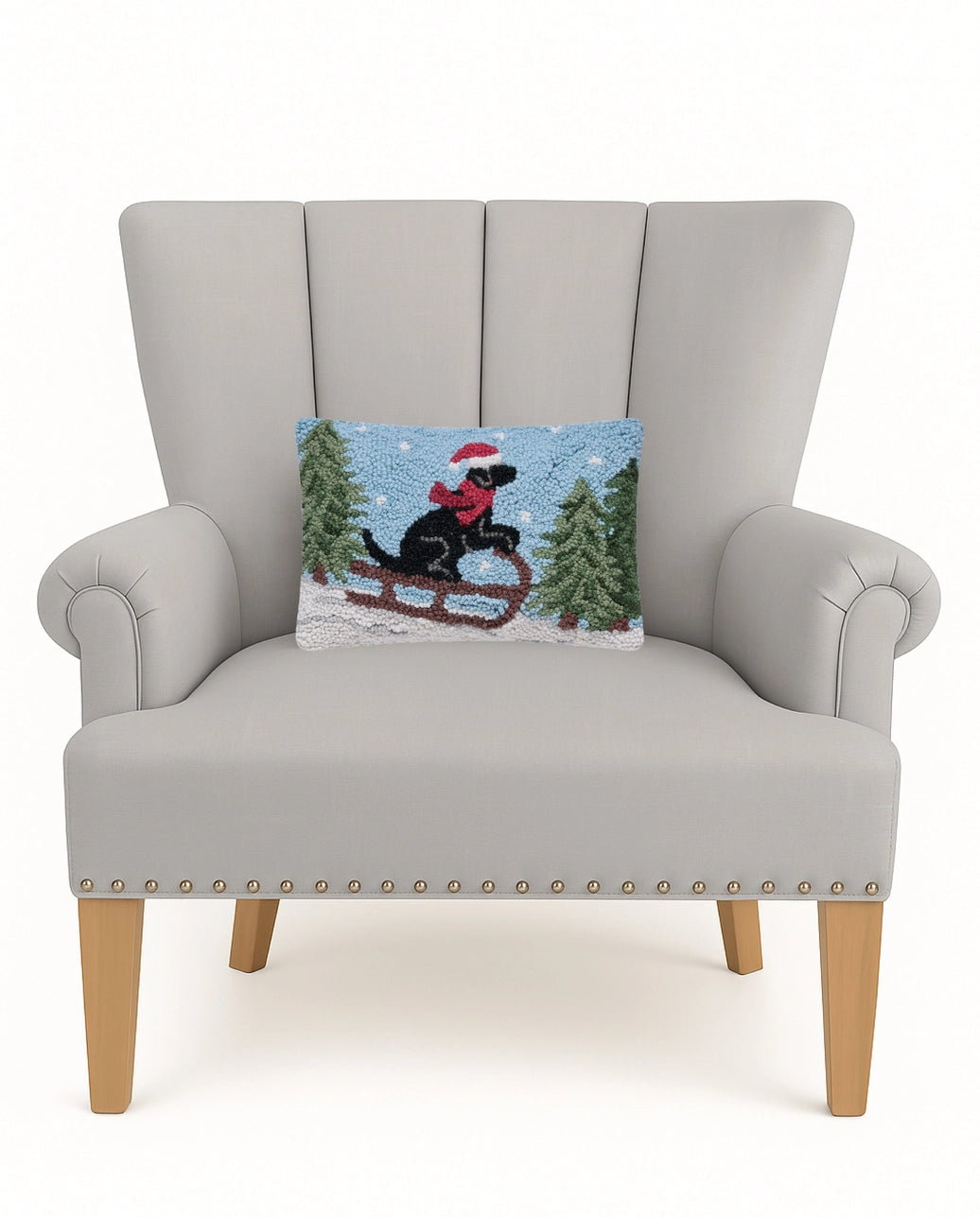 Peking HandiCraft - Pillow Hook Lab On  A Sled