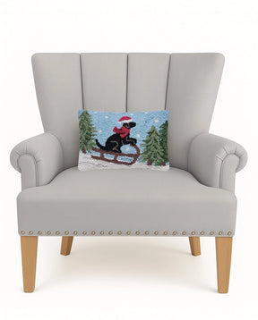 Peking HandiCraft - Pillow Hook Lab On  A Sled