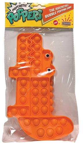 Orange Alligator Popper Toy