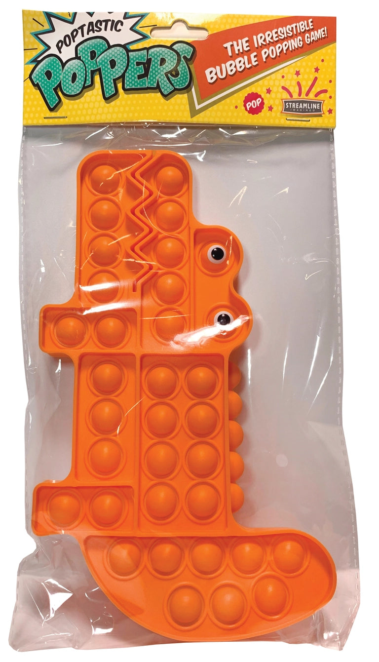 Orange Alligator Popper Toy
