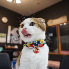Cat Collar Daruma Charm Bowtie