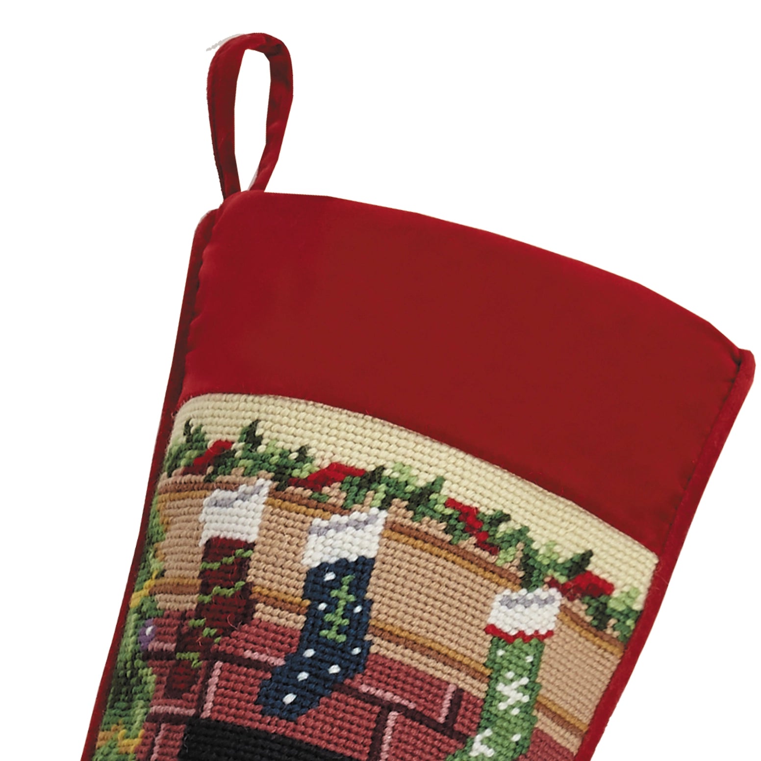 Peking Handicraft - Stocking Santa Chimney Needlepoint
