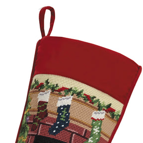 Peking Handicraft - Stocking Santa Chimney Needlepoint