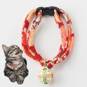 Cat Collar Chirimen Temari