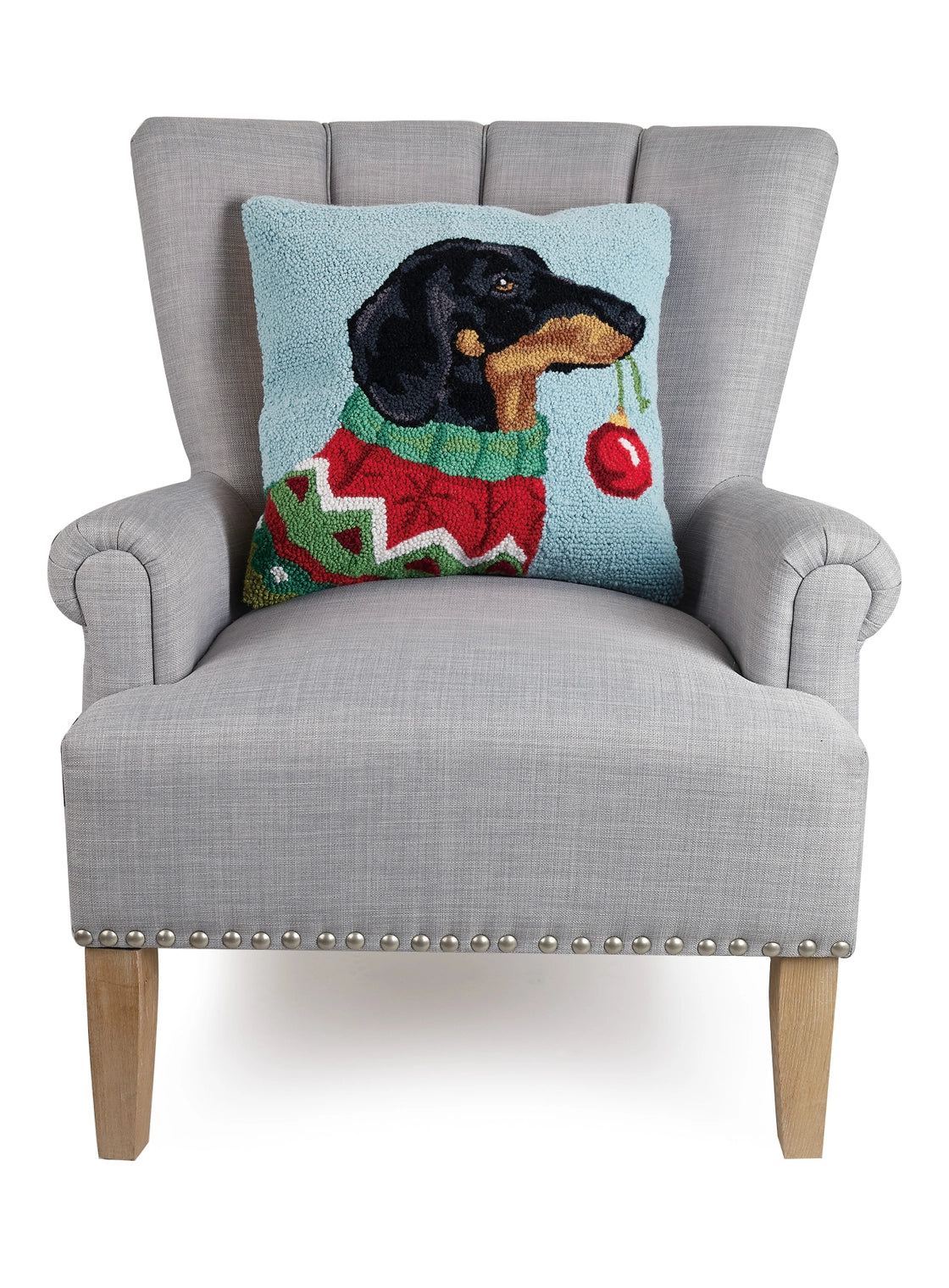 Peking Handicraft - Pillow Holiday Dachshund Hook