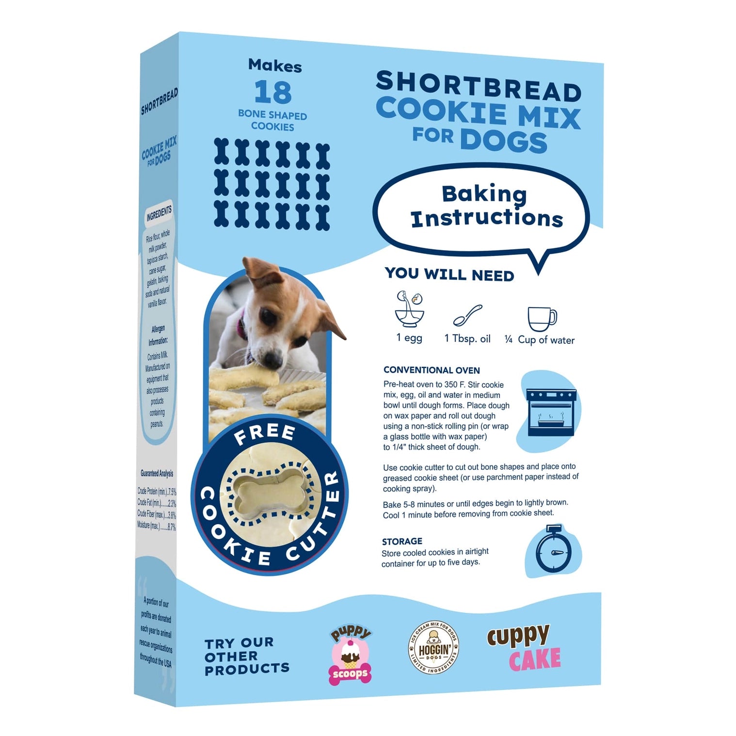 Puppy Cake - Cookie Mix Vanilla Shortbread