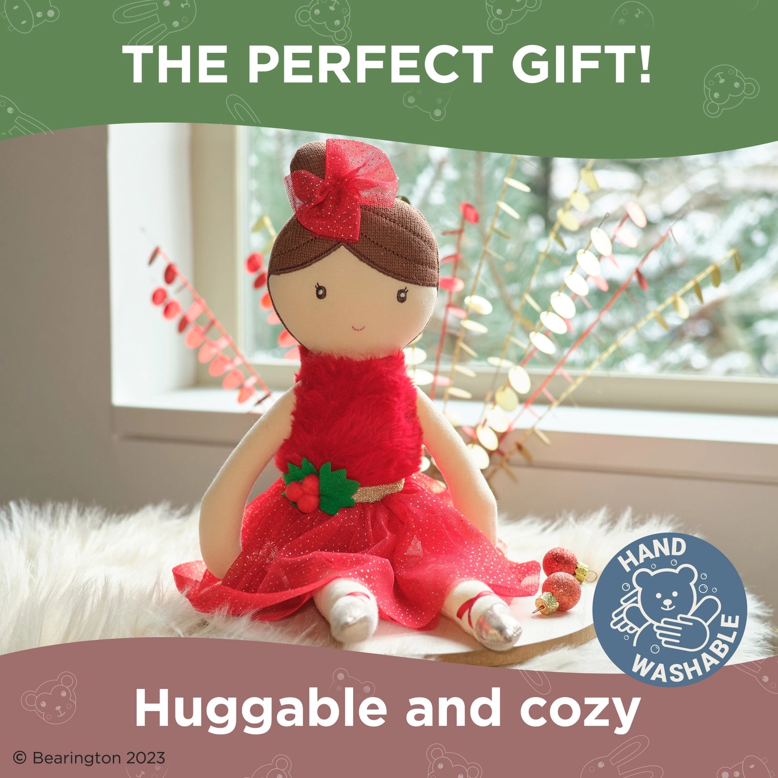 Bearington Collection - Evie Christmas Ballerina Doll