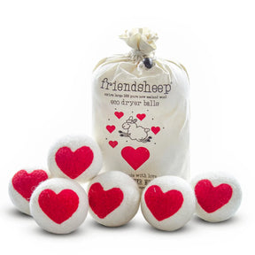 Friendsheep - Eco Dryer Ball One Love-Red Hearts