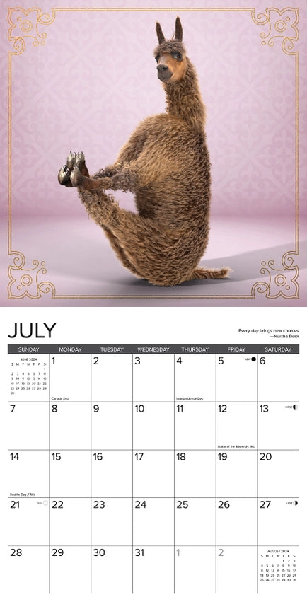 2024 Llama Yoga Calendar