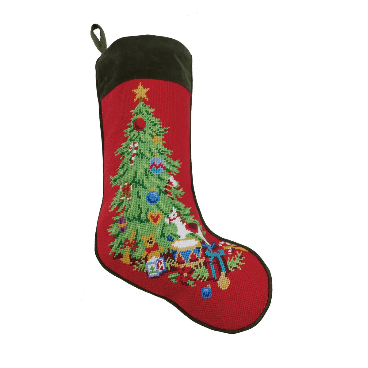 Peking Handicraft - Stocking Christmas Tree Embroidered