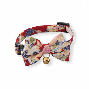 Cat Collar Chirimen Kimono Bow Tie
