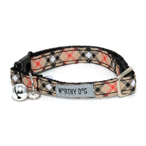 Cat Collar Bias Plaid