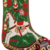 Peking Handicraft - Stocking Christmas Rocking Horse Embroidered