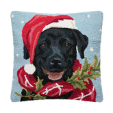 Peking HandiCraft - Pillow Holiday Black Lab Hook