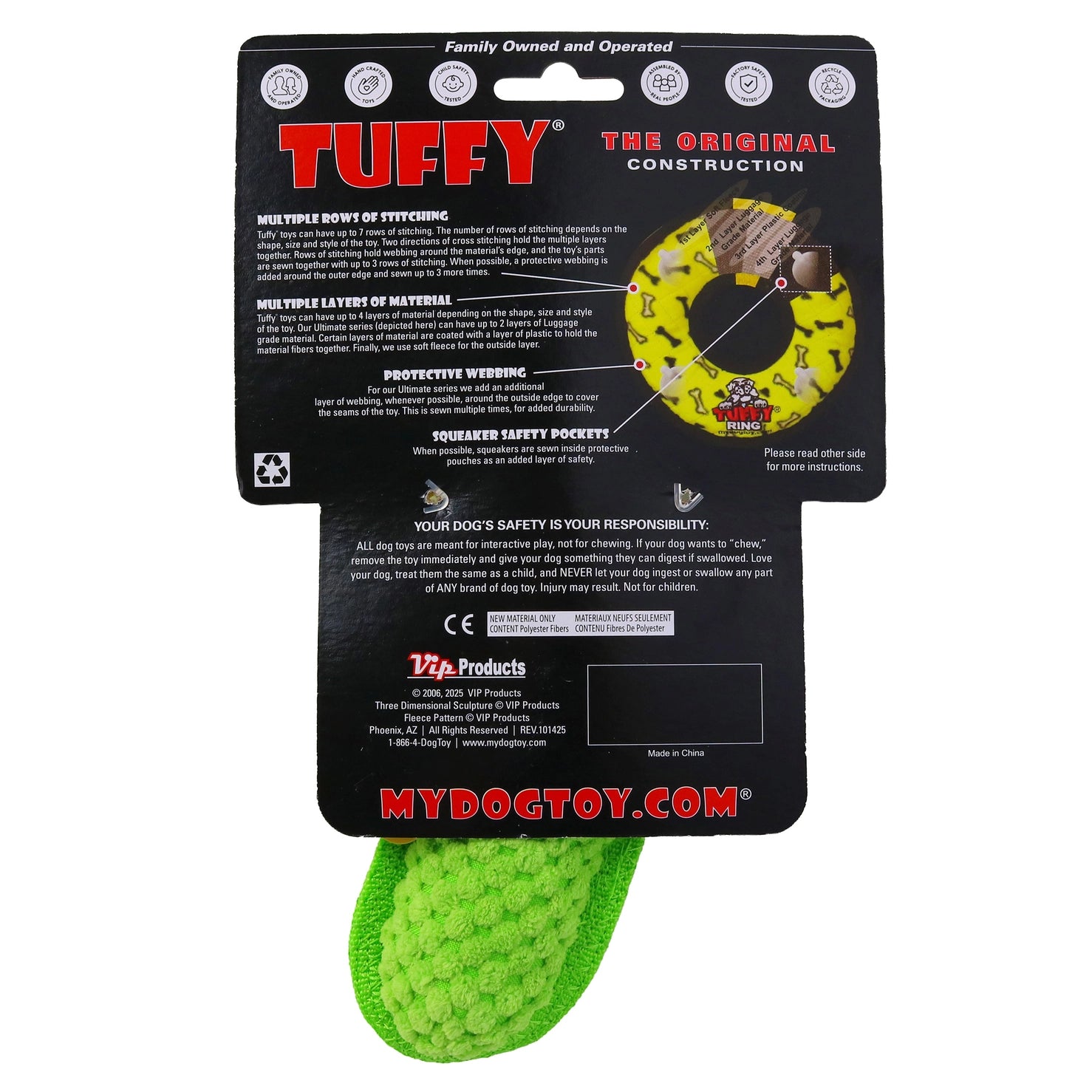 Tuffy Dog Toys - Tuffy Funny Food Pickle Santa