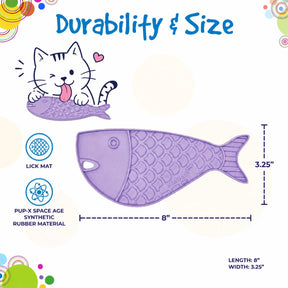 SodaPup - Enrichment Lick Mat for Cats Purple Goldfish
