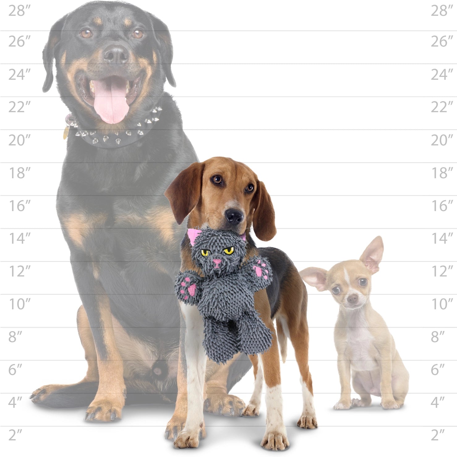 Tuffy Dog Toys - Mighty Microfiber Ball Gray Cat