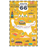 Vestiges - Route 66 Region Tea Towel